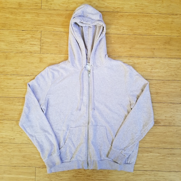 Women's H&M Basic Full Zip Hoodie Size Large - Picture 2 of 8